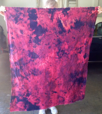 Purple to pink Hand-dyed fabric